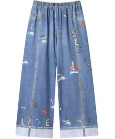 tsumori chisato SLEEP ツモリチサト ボトムス 綿100%(本体) ワイドパンツ 長ズボン ルームウエア レディース UOX510 /ワコール