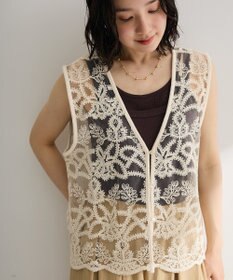 Green Parks レース刺繍ベスト