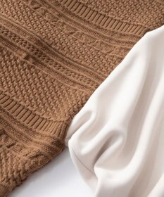 TRICOTE バンピー切り替えトップス