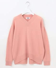 J.PRESS LADIES L 【洗える】CASHMERE BLEND Vネック ニット