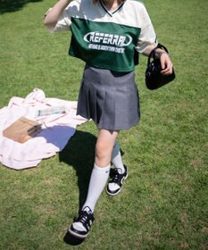 WEGO 2ライン切り替えメッシュショートT