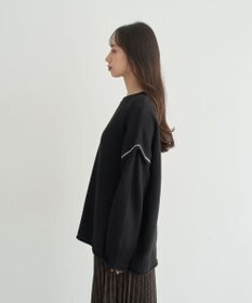 earth music&ecology 【洗濯機洗い可 / 選べる丈】アンチピリングC/A選べる丈配色ニット