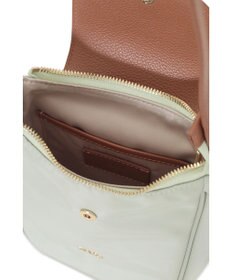 DAKS ナイロン×牛革 ハウスチェック 縦型ショルダーバッグ