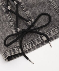 WEGO レースアップハートポケットデニムスカパン