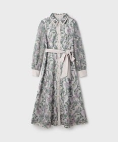 GRACE CONTINENTAL マルチフラワー刺繍フレアワンピース