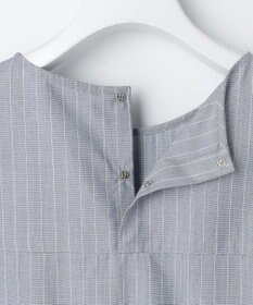 J.PRESS LADIES S ストライプ×エンブロイダリー クルーネック ブラウス