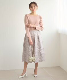 Feroux 【セットアイテム】ニット×ジャガードスカート セット