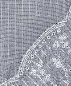 J.PRESS LADIES S ストライプ×エンブロイダリー クルーネック ブラウス