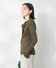 CRAFT STANDARD BOUTIQUE 襟付きニットコンパクトカーディガン