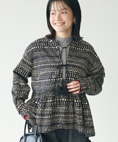 CRAFT STANDARD BOUTIQUE フリンジ紐付ペプラムブラウス