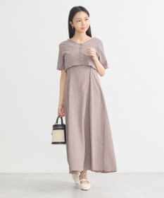 earth music&ecology ＳＥＴ２点ギャザーカットカーデ＋キャミワンピース