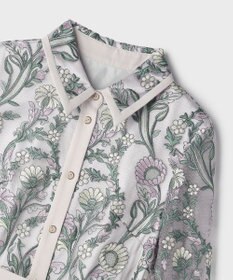 GRACE CONTINENTAL マルチフラワー刺繍フレアワンピース