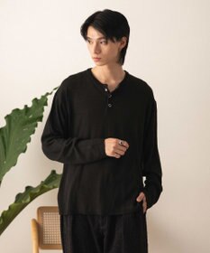 WEGO リングドットヘンリーネックプルオーバー