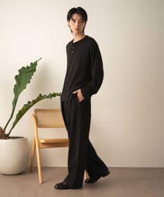 WEGO リングドットヘンリーネックプルオーバー