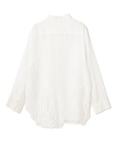 BEIGE， GALENA / コットンレースバンドカラーシャツ