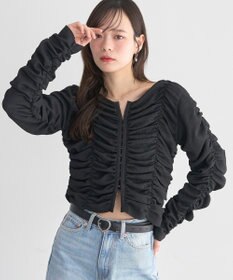 earth music&ecology フロントホックシャーリングトップス