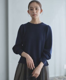 組曲 【8色展開・前後着用可】ウールカシミヤミックス パフスリーブ ニット