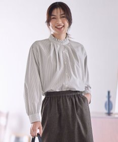 ANY スタンドネックブラウス