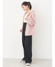 earth music&ecology ケーブルニットパーカー