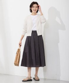 J.PRESS LADIES L 【洗える】 Co/Peライト Vネック ショート カーディガン