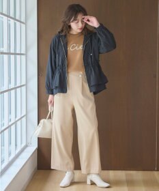 Feroux 【洗える】ウエストタックワイドパンツ