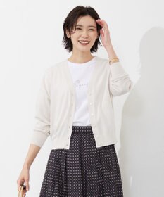 J.PRESS LADIES S 【洗える】 Co/Peライト Vネック ショート カーディガン