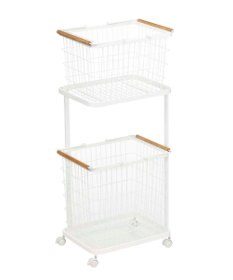 tower ランドリーワゴン+バスケット トスカ ホワイト