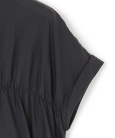 23区 S 【撥水加工/洗える】シアーナイロンツイル ギャザー ブラウス