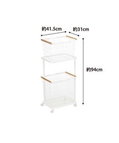 tower ランドリーワゴン+バスケット トスカ ホワイト