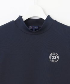 23区GOLF 【WOMEN】【吸水速乾・UVケア】袖ライン モックネックシャツ