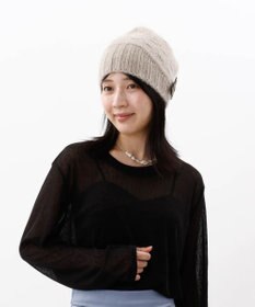 AURORA 【 LANVIN COLLECTION（ランバン コレクション） 】斜め切り替えニットワッチ