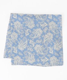 J.PRESS MEN ペイズリーハンドプリント チーフ ライトグレー系6