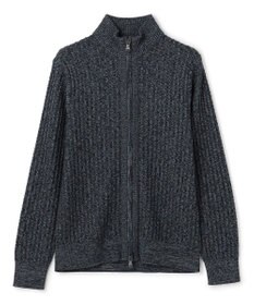 JOSEPH HOMME 【新柄】シルクバルキー　ハイネックジップアップニット