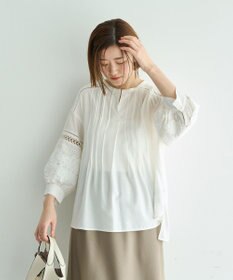 YECCA VECCA レース切替スキッパーブラウス