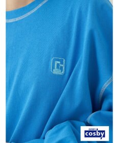 earth music&ecology Ｃｏｓｂｙ×ｅａｒｔｈ　配色ステッチロングＴシャツ