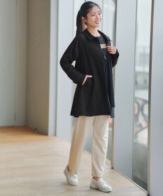 Tiaclasse ステンカラーフレアミドルコート