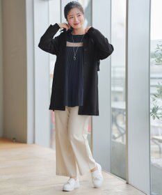 Tiaclasse ステンカラーフレアミドルコート