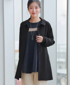 Tiaclasse ステンカラーフレアミドルコート