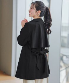 Tiaclasse ステンカラーフレアミドルコート