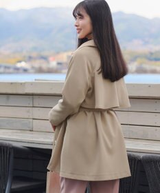 Tiaclasse ステンカラーフレアミドルコート