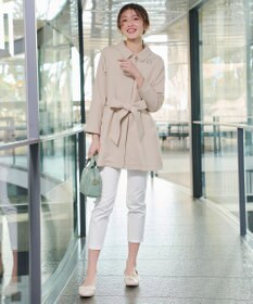 Tiaclasse ステンカラーフレアミドルコート