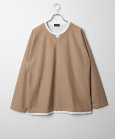 WEGO フェイクレイヤードキーネックT（LS）