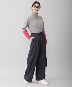 自由区 【洗える】セミウーステッドウールタートルネック ニット