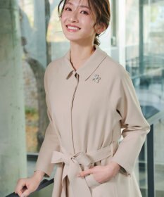 Tiaclasse ステンカラーフレアミドルコート