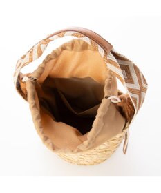 UNBILLION カシュカシュ cachecache / ジャガードテープハンドルラフィアバケツトート