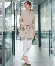 Tiaclasse ステンカラーフレアミドルコート