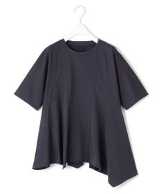 ICB 【洗える】ブラウスライクジャージー ハンカチーフヘムカットソー