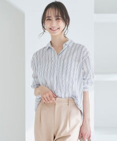 ANY SIS 【洗える】トロミシャツカラー ブラウス