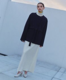 BEIGE， 【WEB限定・洗える】DEMING / バイカラーウールクルーネックニット