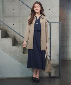 Tiaclasse ステンカラーフレアミドルコート